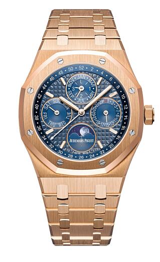 Audemars Piguet Replica Watch Royal Oak Perpetual Calendar Rose Gold 26574OR.OO.1220OR.02