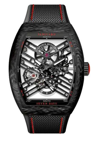 FRANCK MULLER V 45 S6 SQT CR Vanguard CARBON SKELETON Replica Watch