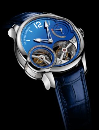 Greubel Forsey Quadruple Tourbillon Blue Platinum Replica Watch