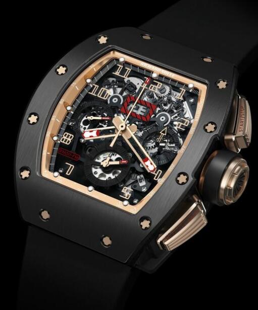 Richard Mille Replica Watch RM 011 Felipe Massa Flyback Chronograph Black Kite