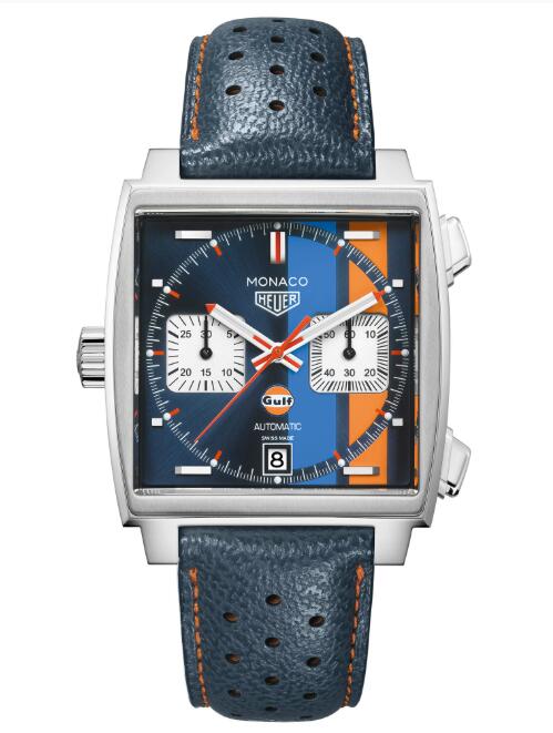 Tag Heuer Monaco Calibre 11 Automatic Chronograph Gulf Special Edition Replica Watch CAW211R.FC6401