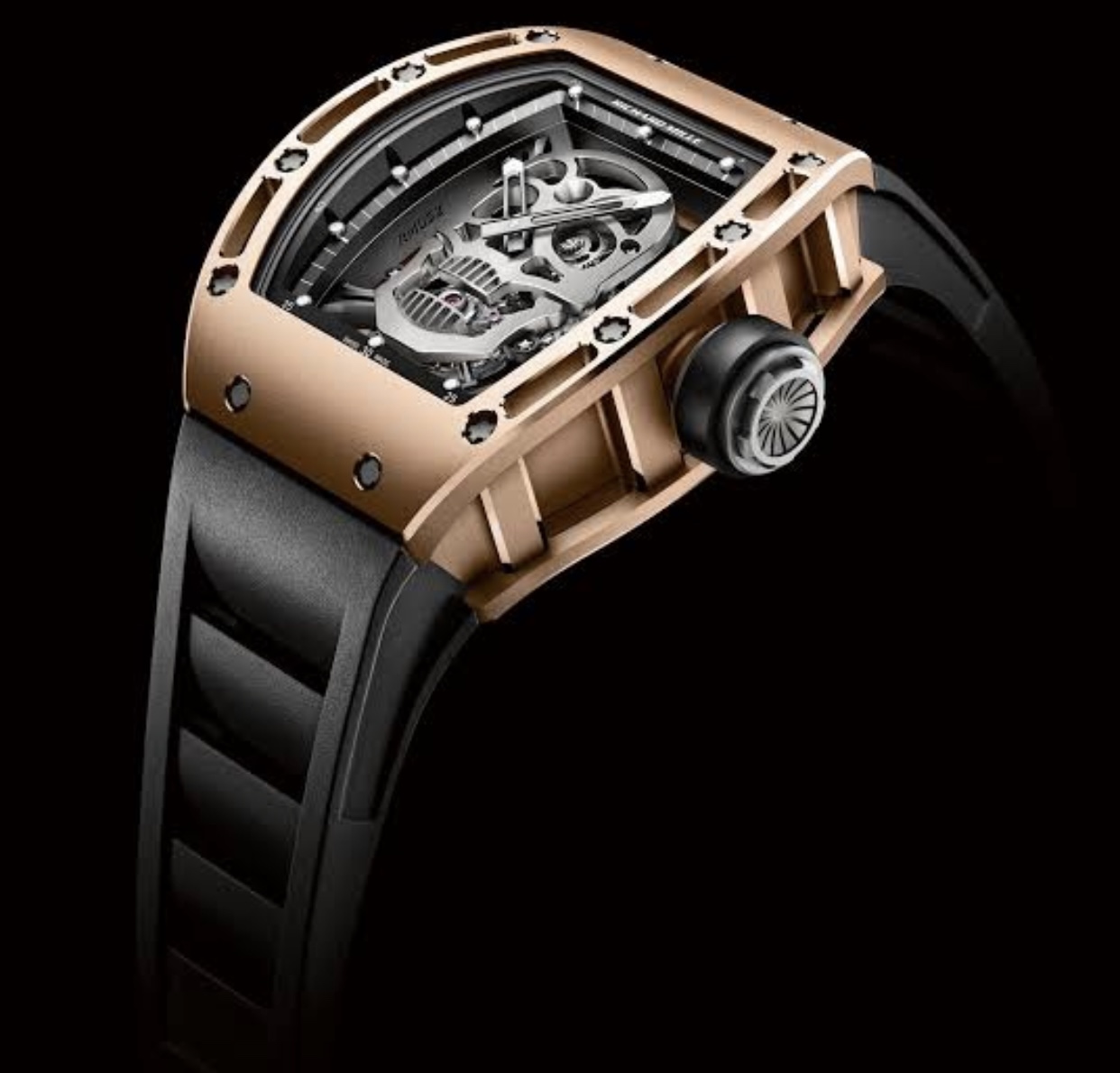 Richard Mille Rm 052 skull tourbillon rose gold swiss watch